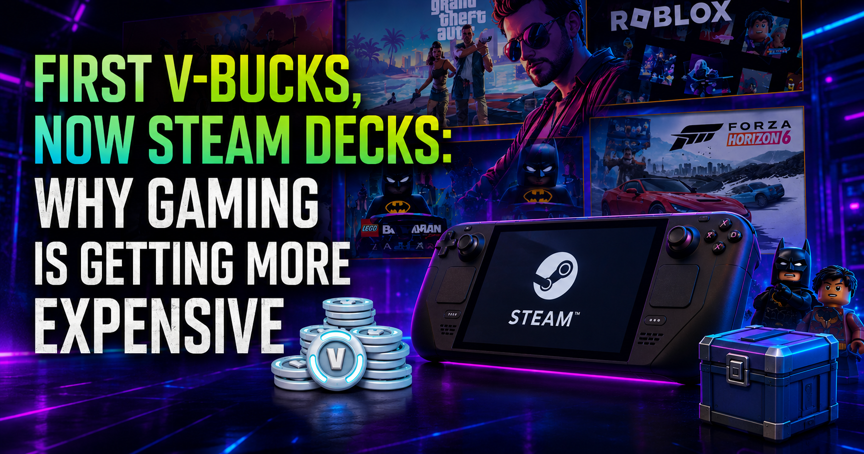 First V-Bucks, Now Steam Decks: Why Gaming is Getting More Expensive