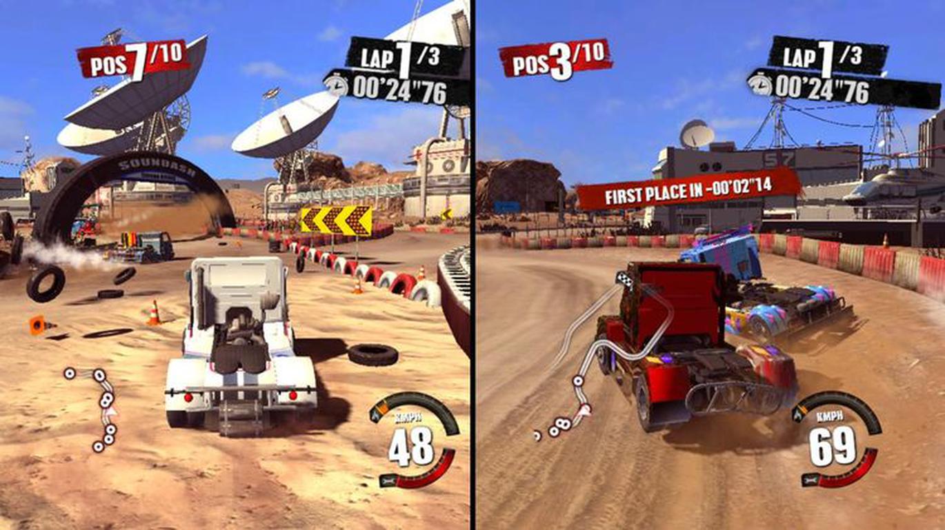Гонки на двоих на пк. Modnation racers (ps3). Игра гонки на одном экране. Гонки split screen xbox 360. Split second split screen xbox 360.